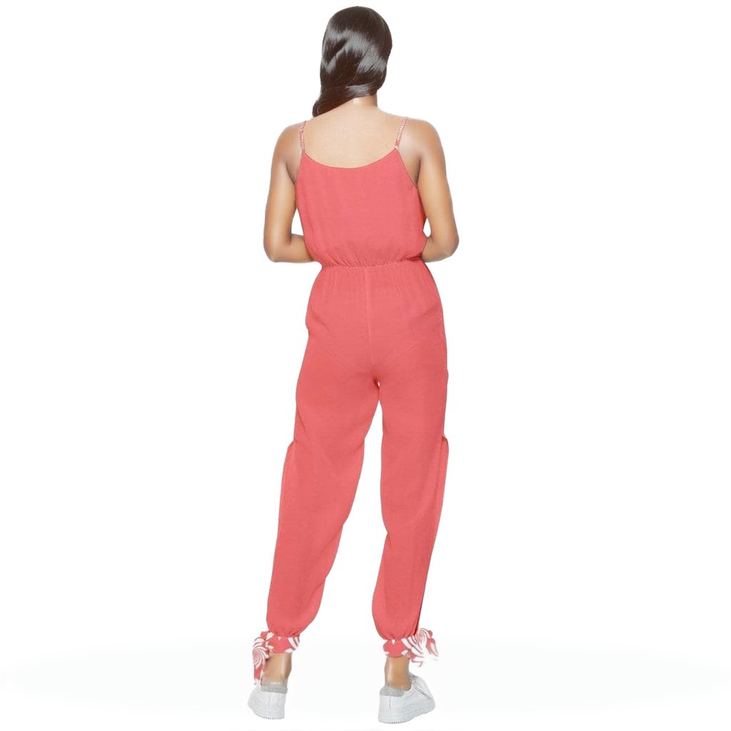 Pastel Candy Sleeveless Tie Ankle Jumpsuit - women's jumpsuit at TFC&H Co.