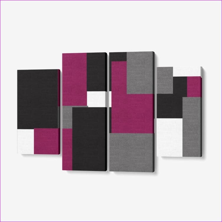 4 x 12 x 32 - Patchwork Home 4 Piece Canvas Wall Art for Living Room - 4x12"x32 - Wall art at TFC&H Co.