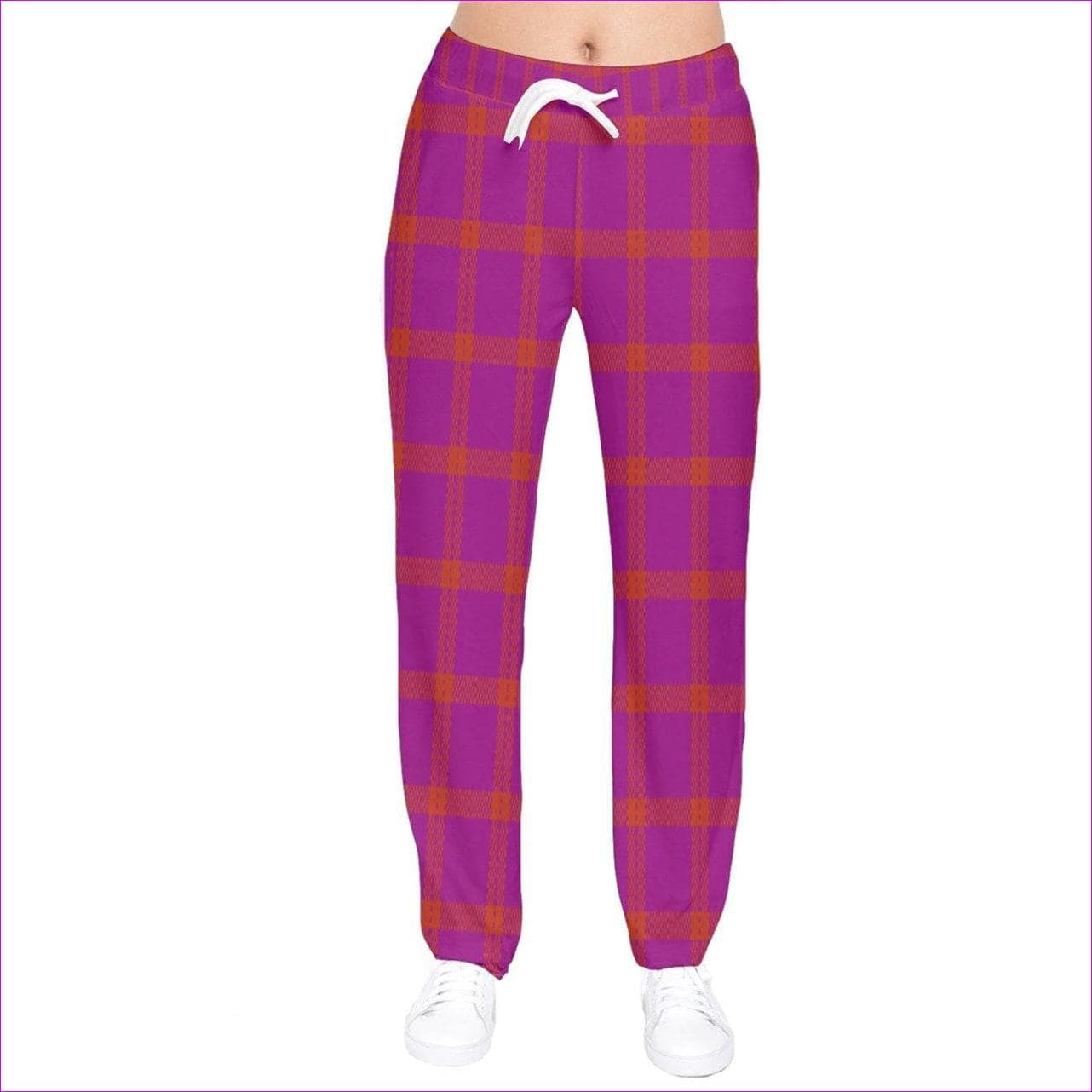 Perfusion Plaid Womens Velvet Drawstring Pants - women's pants at TFC&H Co.