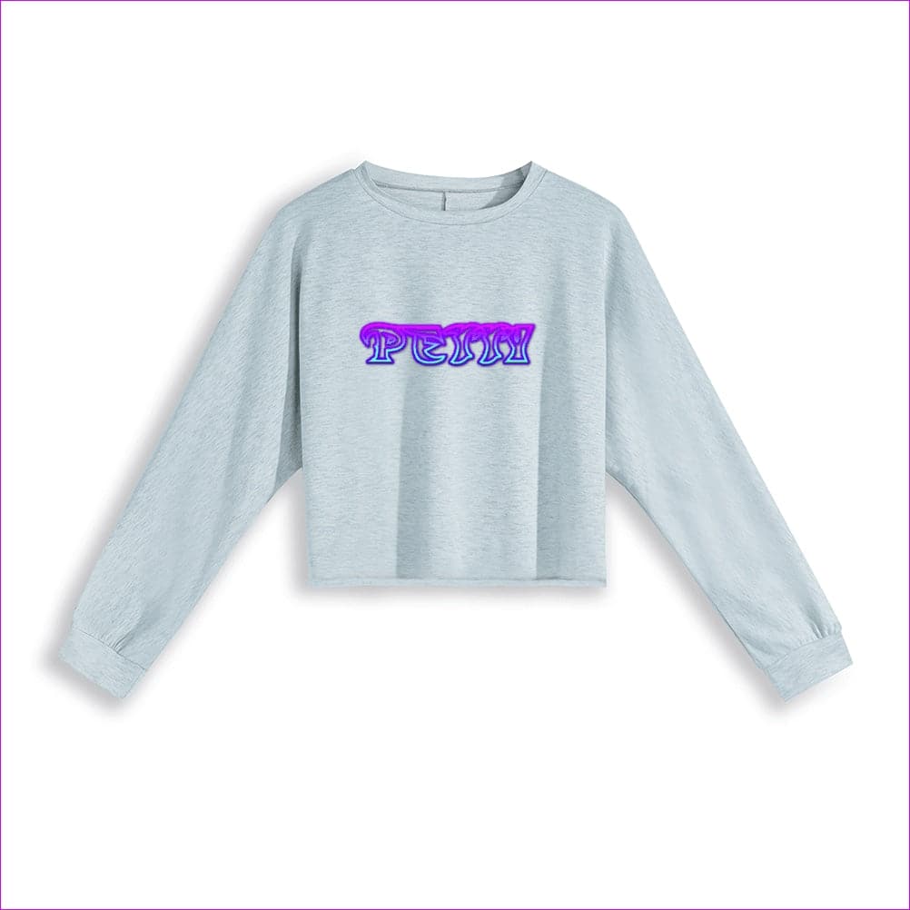 Petty Womens Casual Long Sleeves Loose Crop Top Two-Piece Set - women's top & pants set at TFC&H Co.