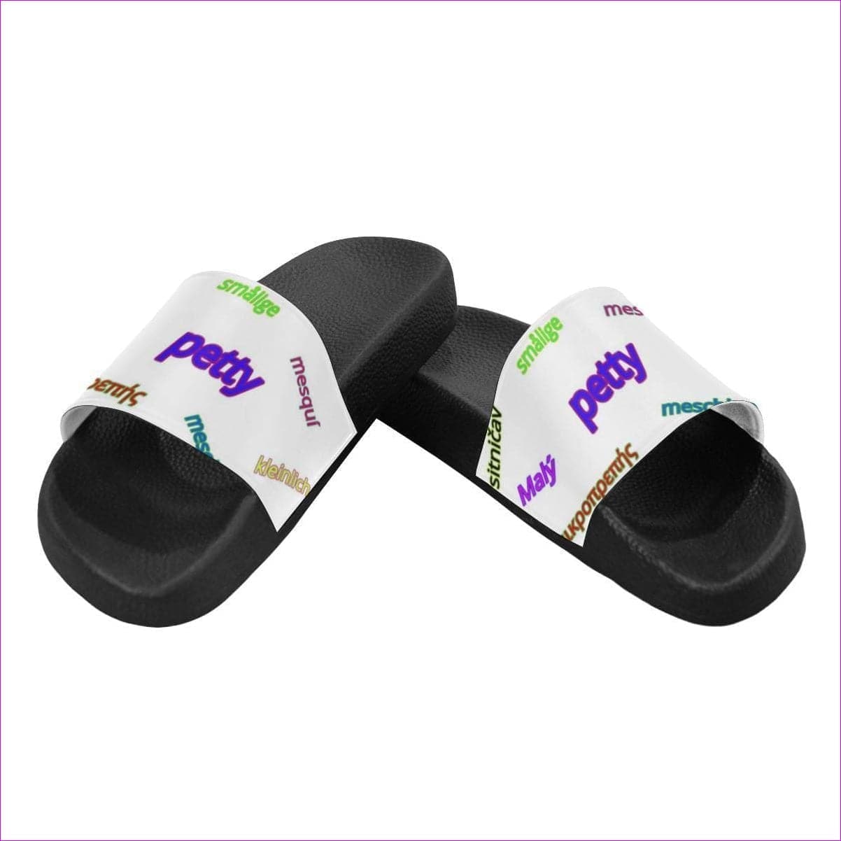 Petty Languages Slides Women's Slide Sandals(Model 057) - Petty Womens Ret To Go Slides - womens shoe at TFC&H Co.