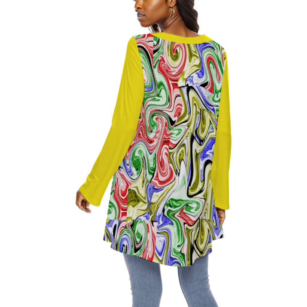 Picasso Women's Long Sleeve Round NeckT-Shirt - women's t-shirt at TFC&H Co.