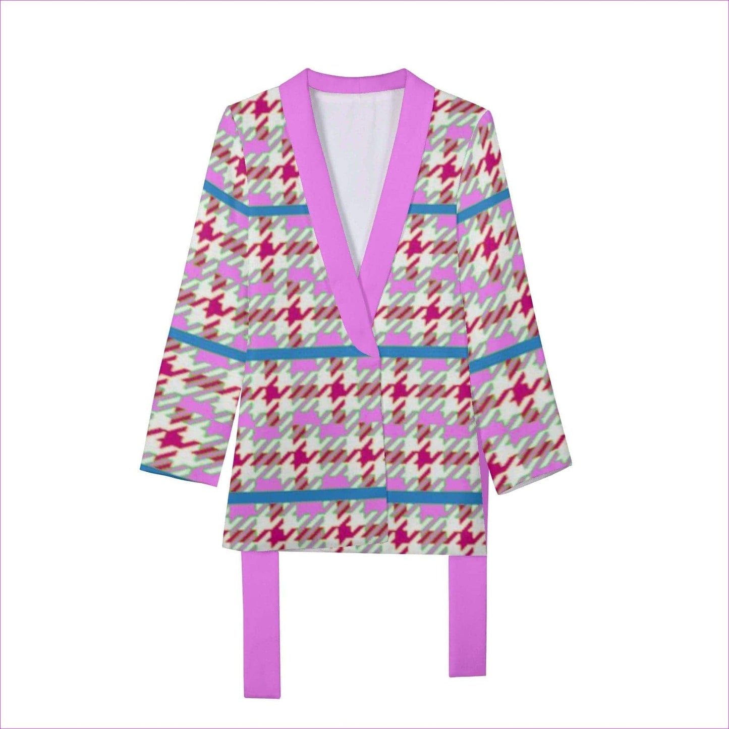 Pink Houndstooth Womens Suit - women's suit at TFC&H Co.