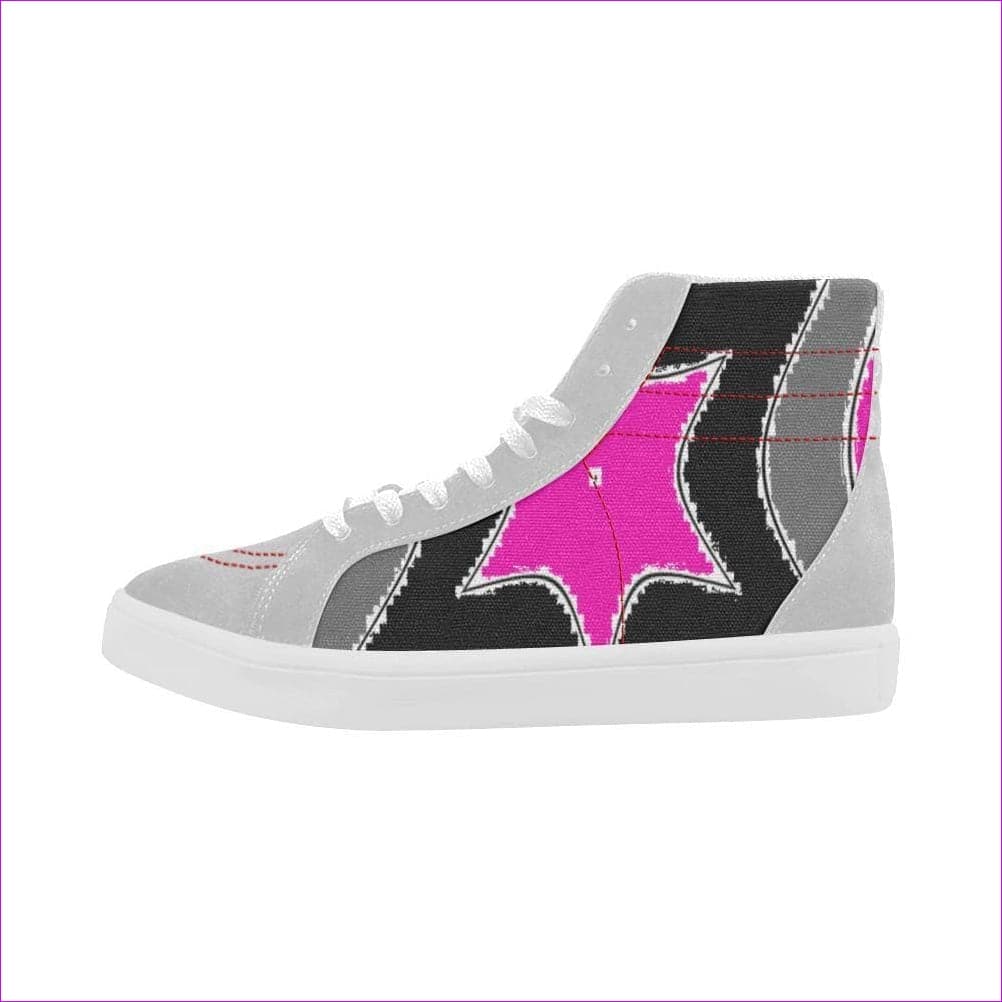 Pink Star High-top Splice Canvas shoe - women's shoe at TFC&H Co.