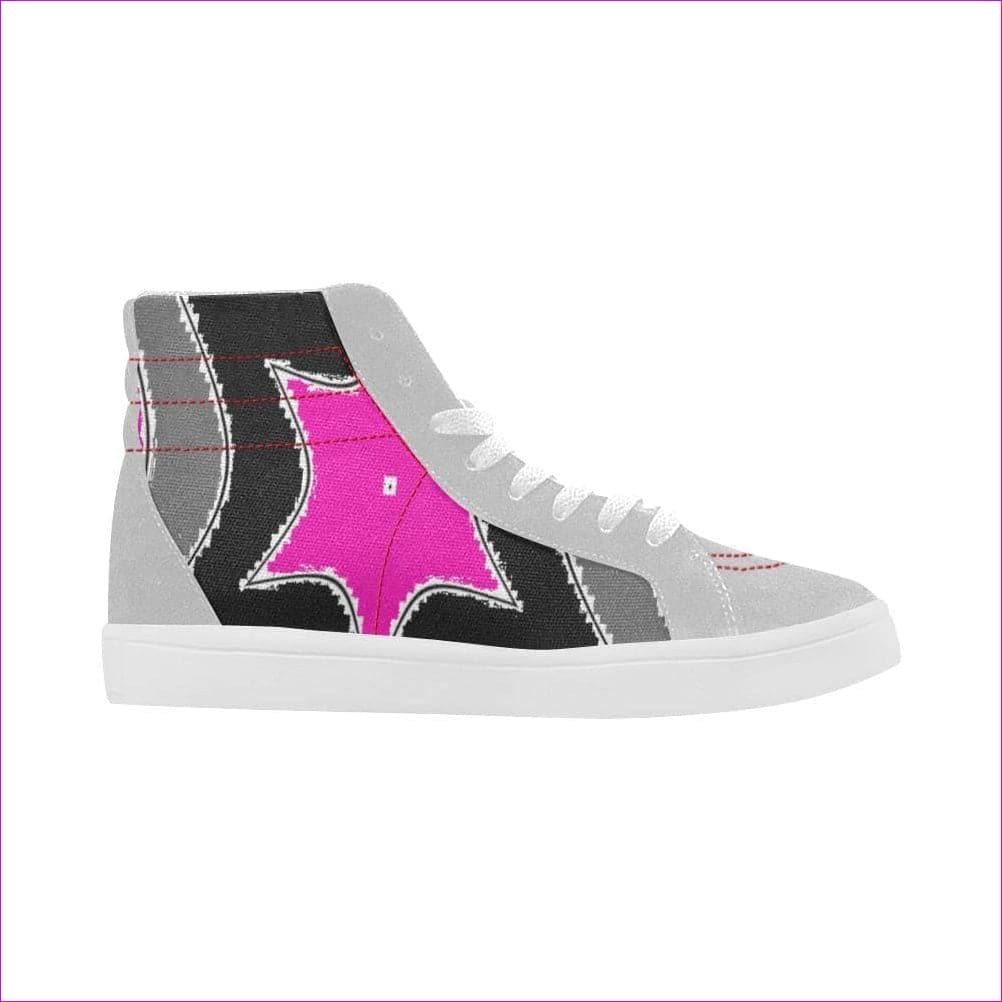 Pink Star High-top Splice Canvas shoe - women's shoe at TFC&H Co.