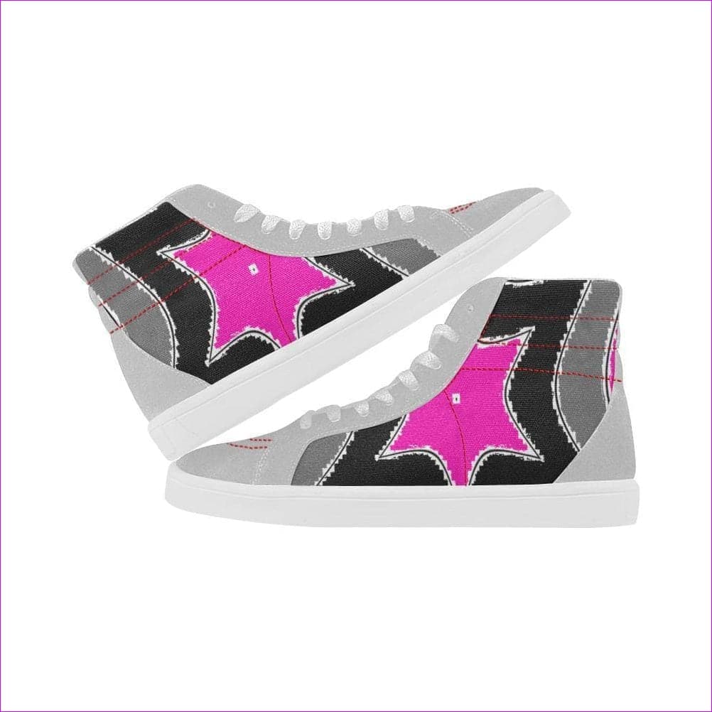 Pink Star High-top Splice Canvas shoe - women's shoe at TFC&H Co.