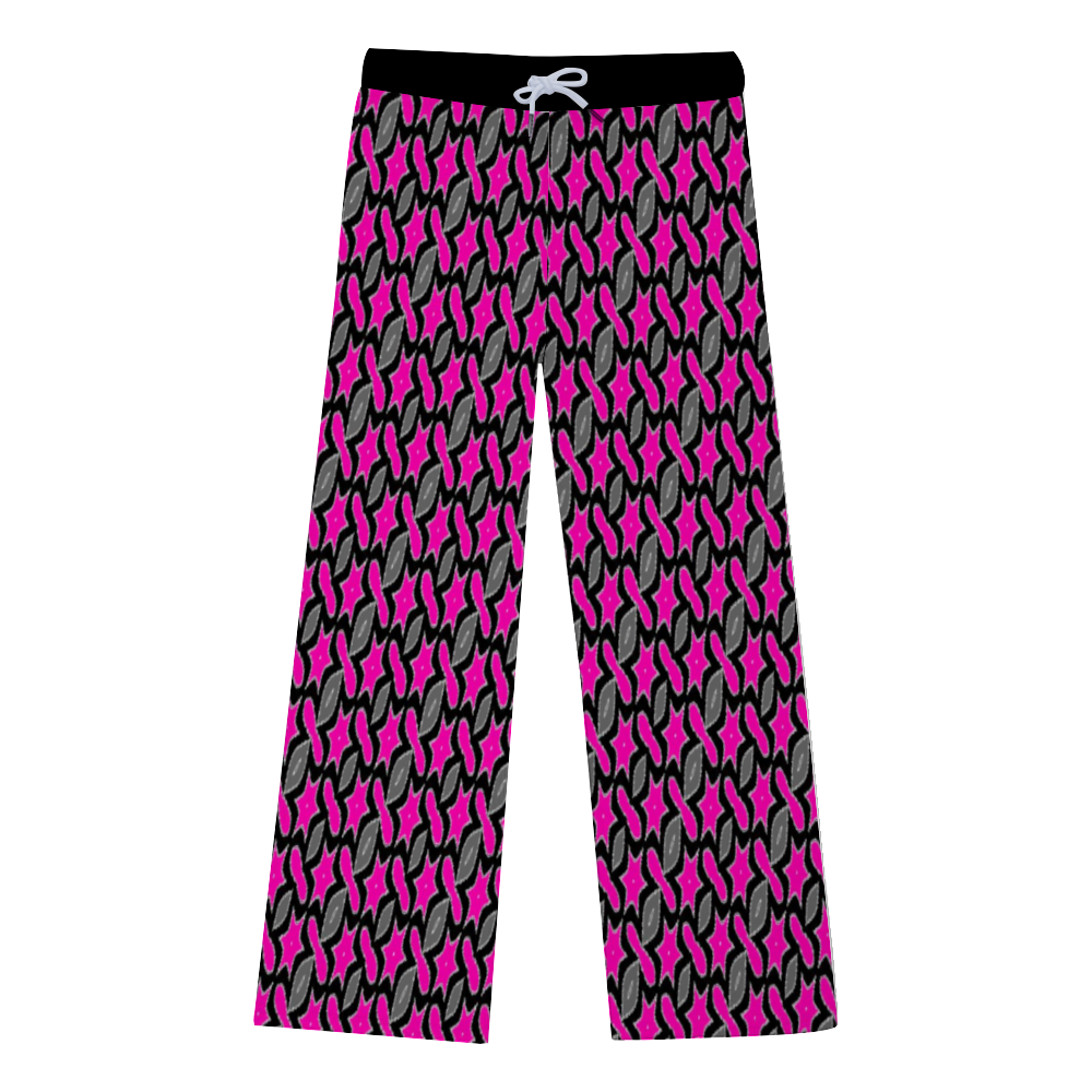 6XL - Pink Star Women Yoga Wide Leg Lounge Sweatpants - womens sweatpants at TFC&H Co.