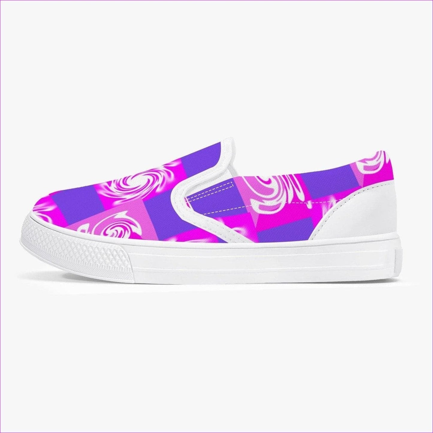 Pink Whirlwind Kids Slip-On Shoes - White - Kids Shoes at TFC&H Co.