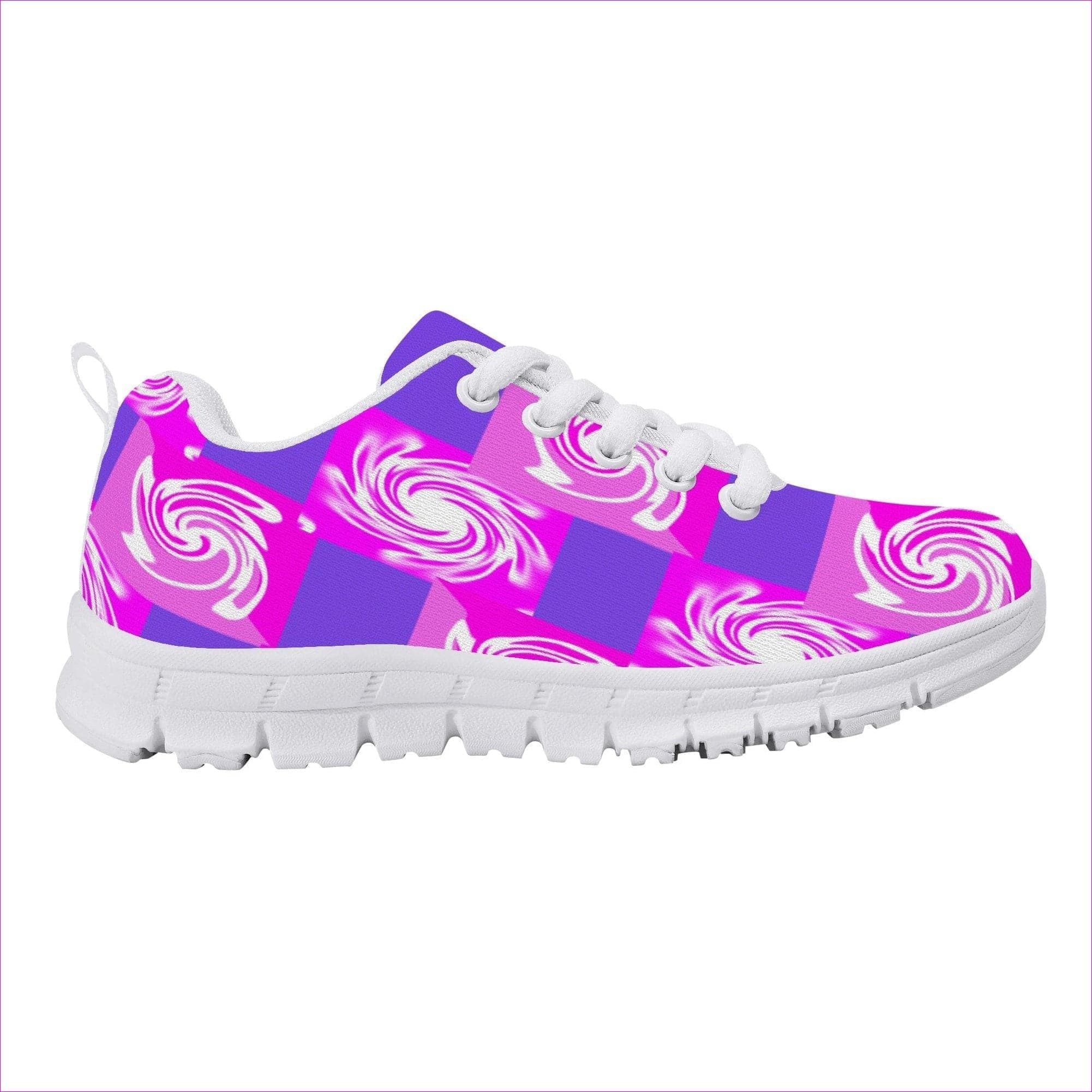 - Pink Whirlwind Kids Sneakers - White - kids shoe at TFC&H Co.