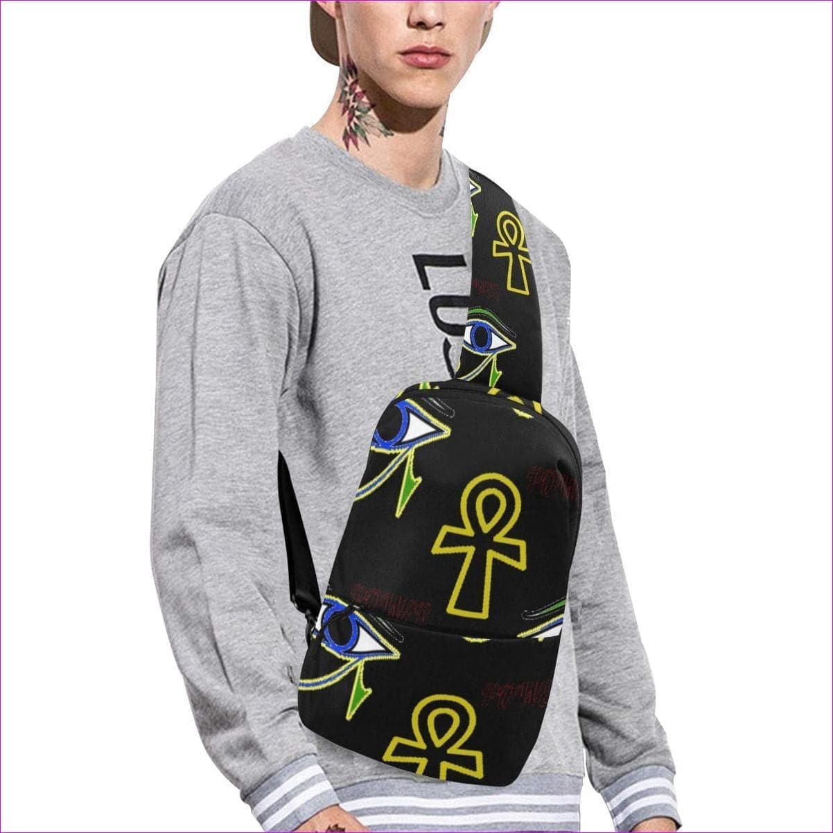 One Size Power Men's Chest Bag (Model 1678) Power Clothing Men's Chest Bag - chest bag at TFC&H Co.