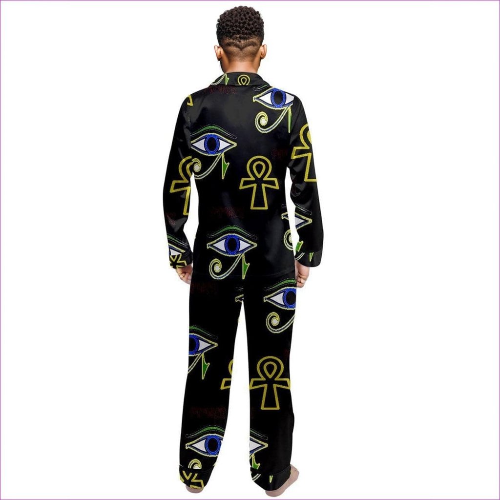 - Power Clothing Men's Long Sleeve Satin Pajama Set - mens pajama-sets at TFC&H Co.