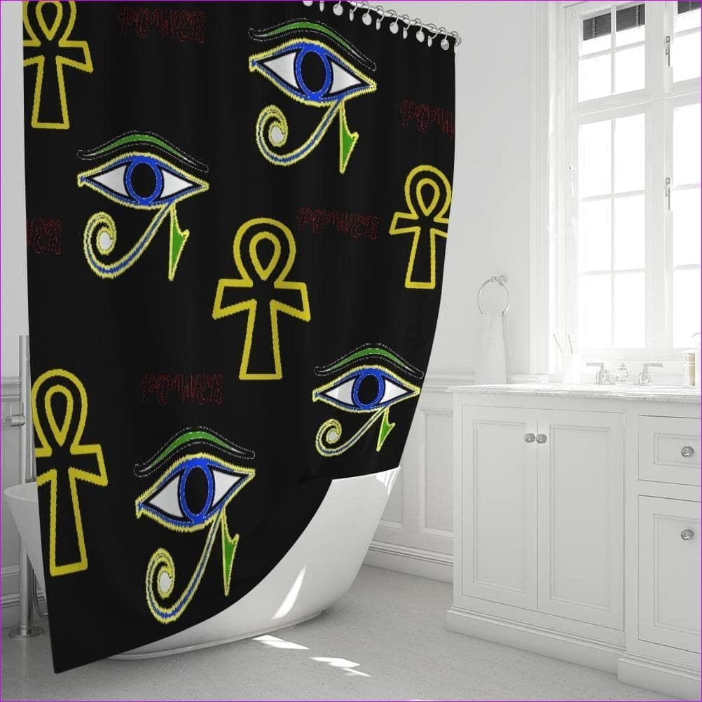 Power Home Shower Curtain 72"x72" - shower curtain at TFC&H Co.