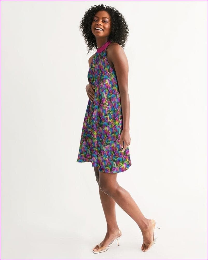 Psy-Rose Womens Halter Dress - women's dress at TFC&H Co.