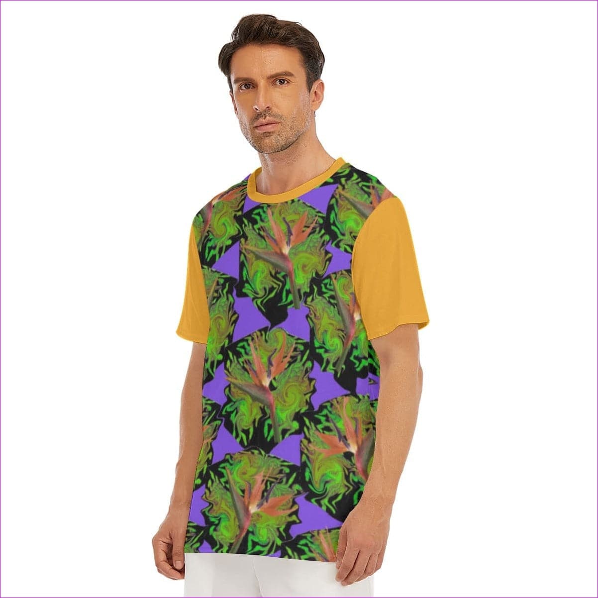 Psychedelic Paradise Men's O-Neck T-Shirt | 100% Cotton - men's t-shirt at TFC&H Co.
