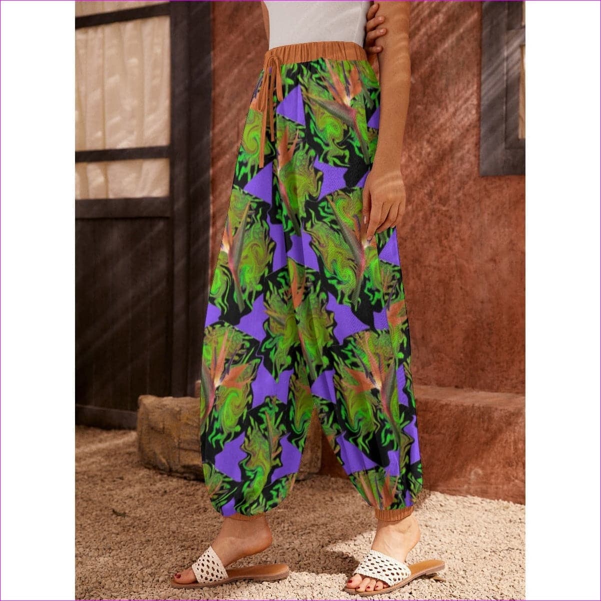 Psychedelic Paradise Womens Carrot Pants - women's harem pants at TFC&H Co.