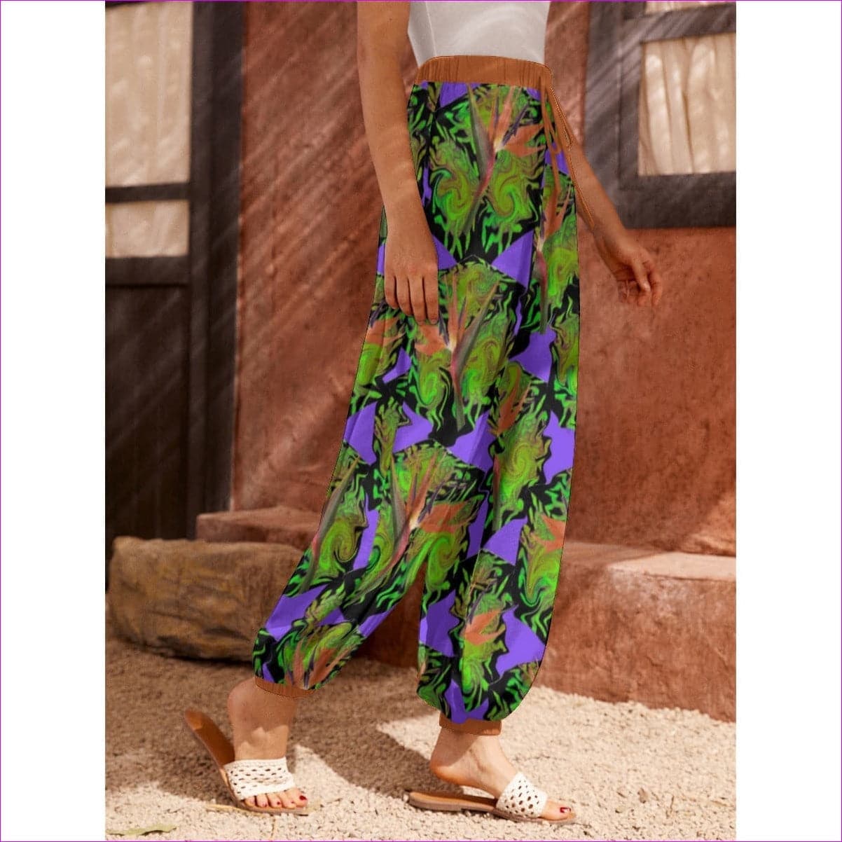 Psychedelic Paradise Womens Carrot Pants - women's harem pants at TFC&H Co.