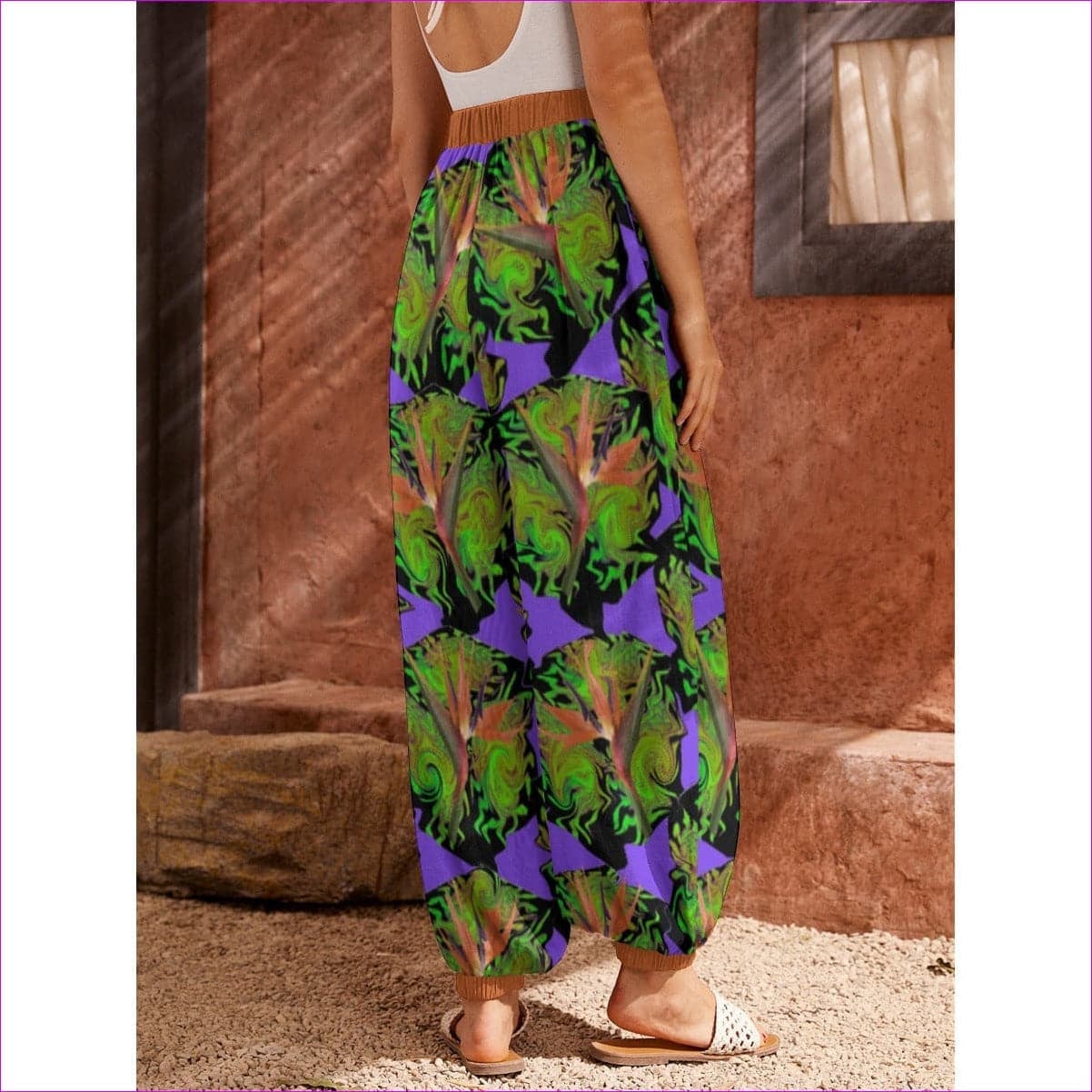 Psychedelic Paradise Womens Carrot Pants - women's harem pants at TFC&H Co.