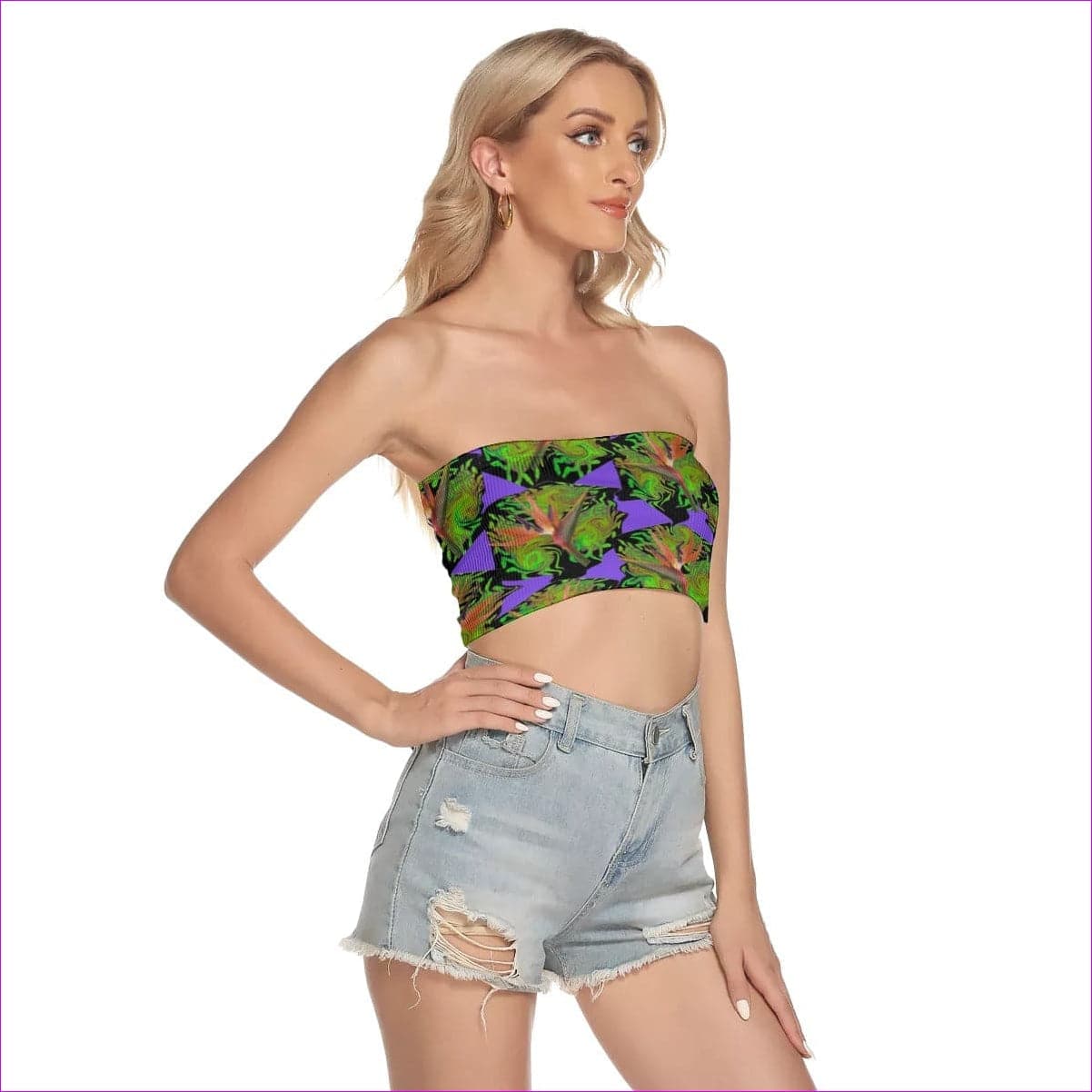Psychedelic Paradise Womens Tube Top - women's bandeau top at TFC&H Co.