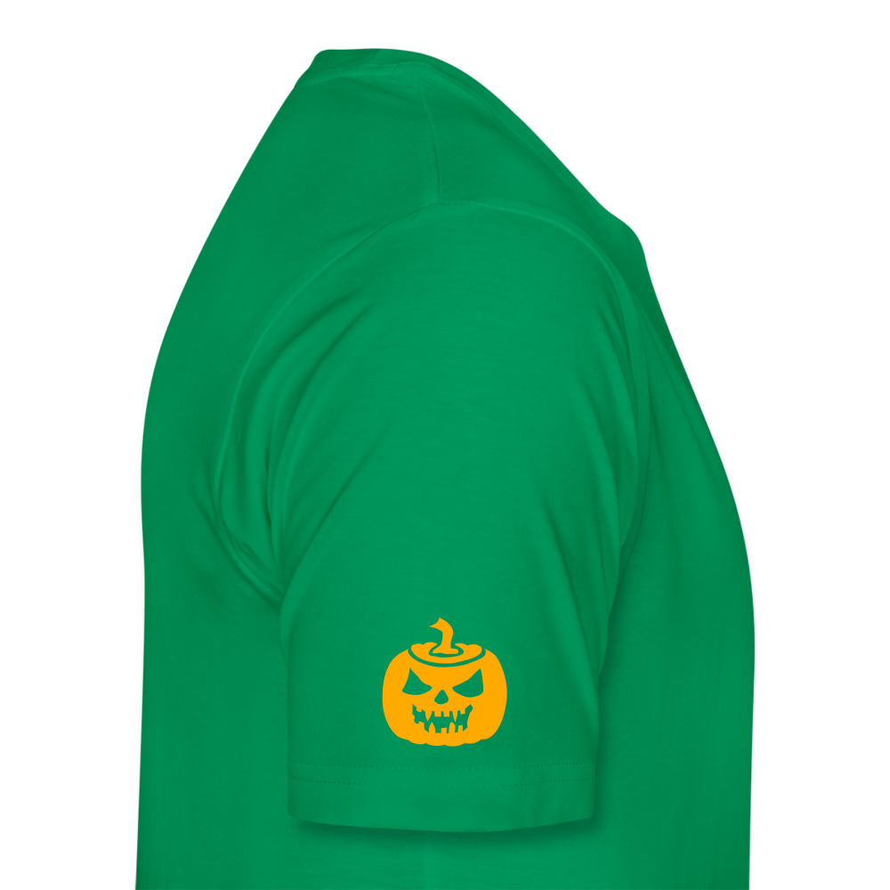 kelly green Pumpkin Face Men's Halloween T-Shirt - Men's Premium T-Shirt | Spreadshirt 812 at TFC&H Co.