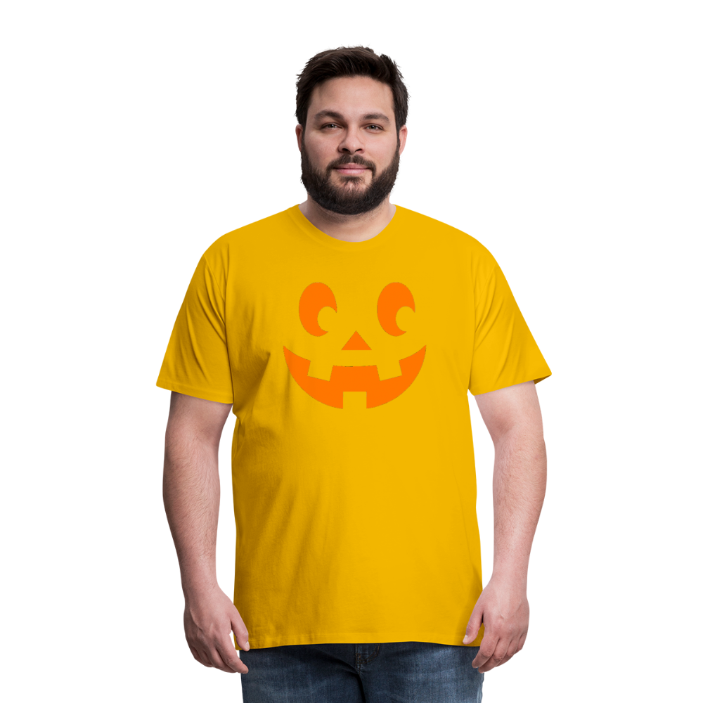Pumpkin Face Men's Halloween T-Shirt - Men's Premium T-Shirt | Spreadshirt 812 at TFC&H Co.