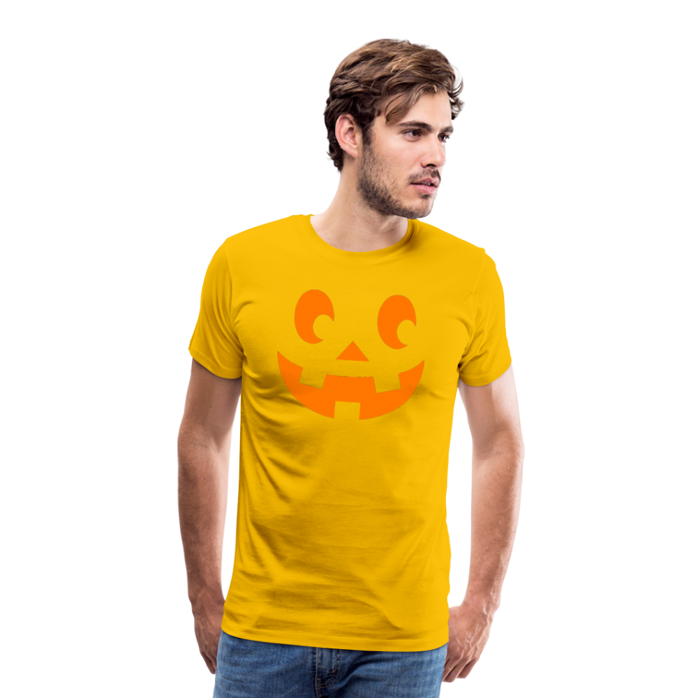 Pumpkin Face Men's Halloween T-Shirt - Men's Premium T-Shirt | Spreadshirt 812 at TFC&H Co.