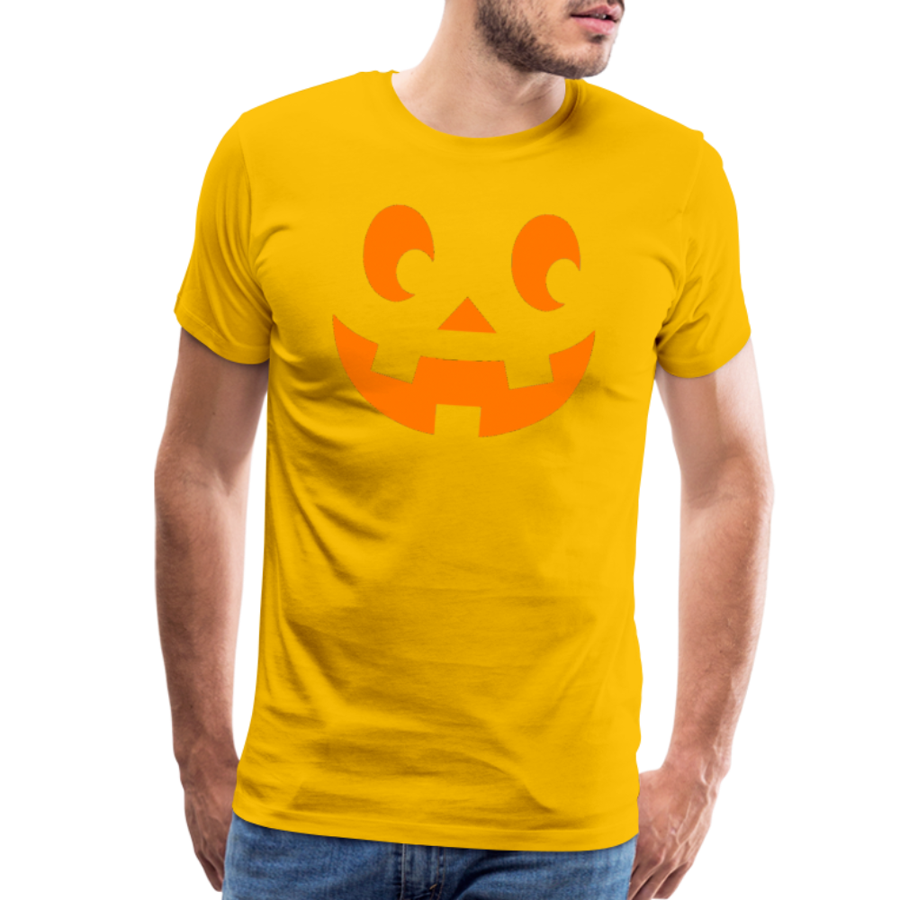 Pumpkin Face Men's Halloween T-Shirt - Men's Premium T-Shirt | Spreadshirt 812 at TFC&H Co.