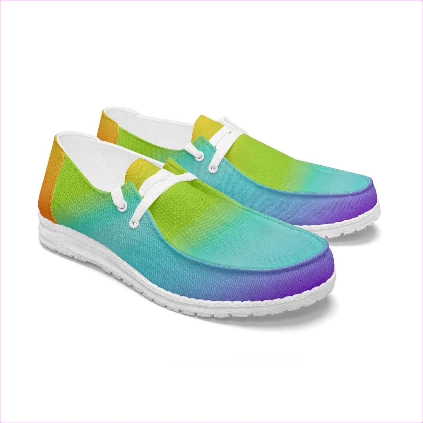 Rainbow Canvas Lace-up Loafers - unisex shoes at TFC&H Co.
