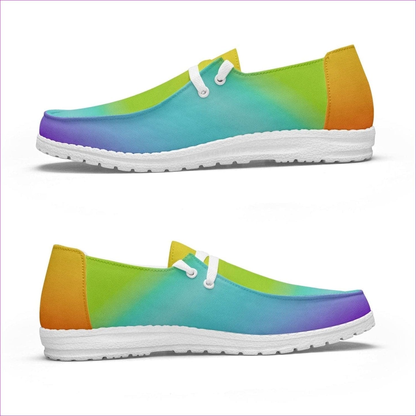 Rainbow Canvas Lace-up Loafers - unisex shoes at TFC&H Co.