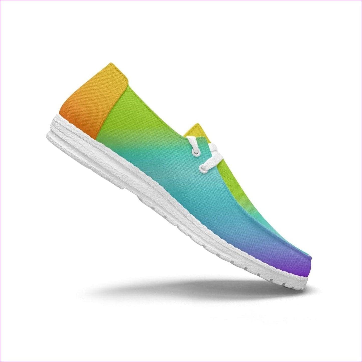 Rainbow Canvas Lace-up Loafers - unisex shoes at TFC&H Co.