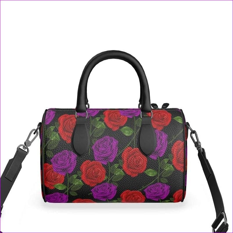 Red Rose Purp Designer Luxury Leather Mini Denbigh Duffle Bag - Mini Denbigh Duffle bag at TFC&H Co.