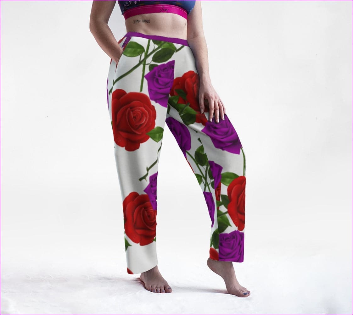 Red Rose Purp Women's Lounge Pants - Lounge Pants at TFC&H Co.