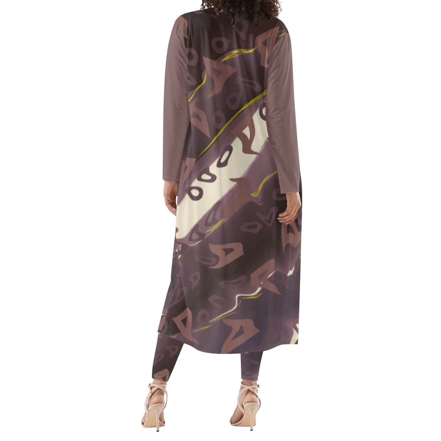 Runaway Women's Long Sleeve Cardigan and Leggings 2pcs - women's top & leggings set at TFC&H Co.