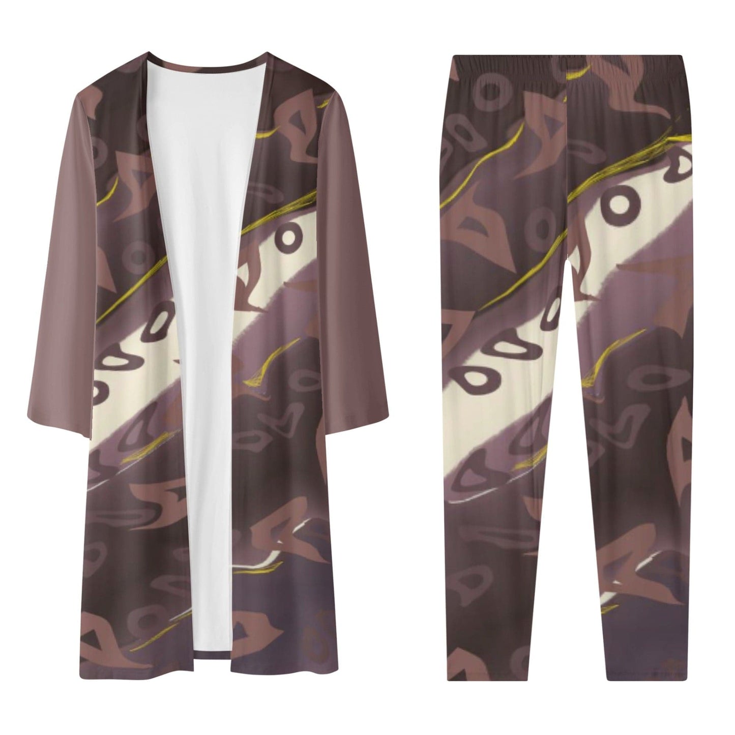 Taupe Runaway Women's Long Sleeve Cardigan and Leggings 2pcs - women's top & leggings set at TFC&H Co.