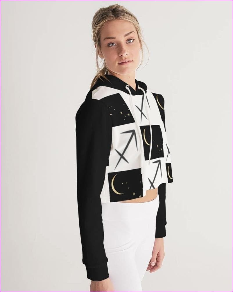 Sagittarius Moon Women's Cropped Hoodie - women's cropped hoodie at TFC&H Co.