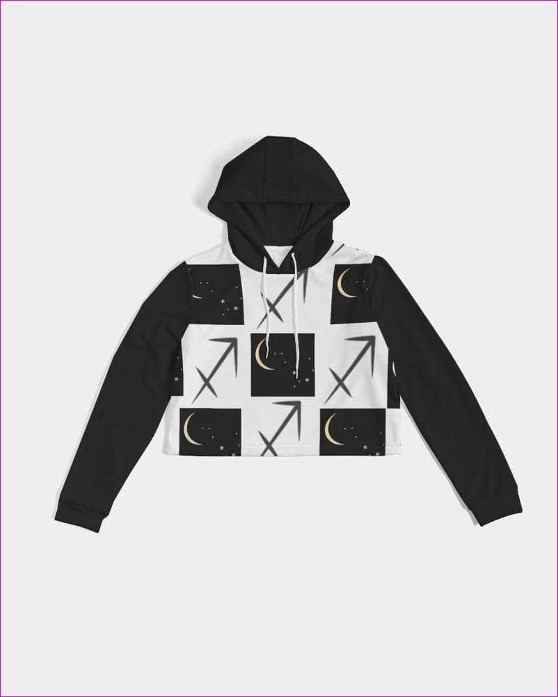 Sagittarius Moon Women's Cropped Hoodie - women's cropped hoodie at TFC&H Co.
