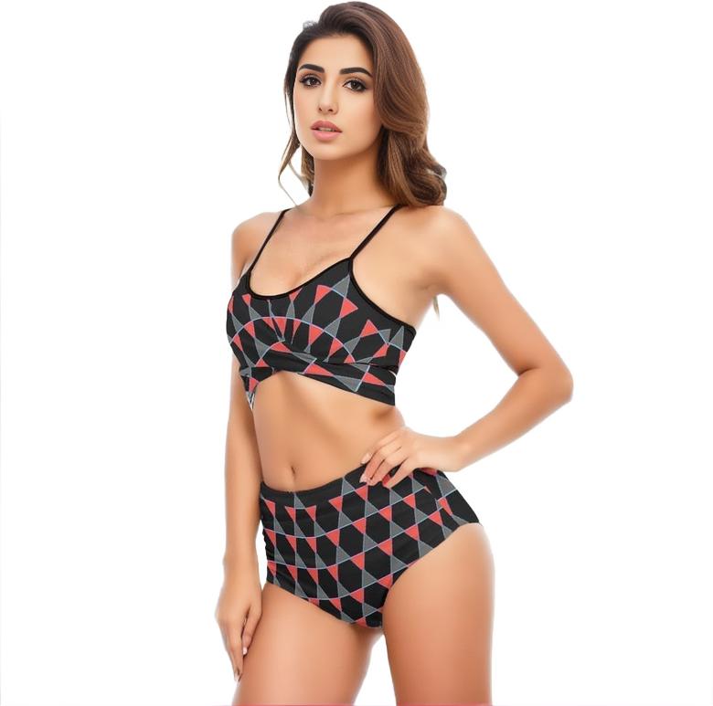 Scaled Women's Bikini Sets With Cross Straps - women's bikini at TFC&H Co.