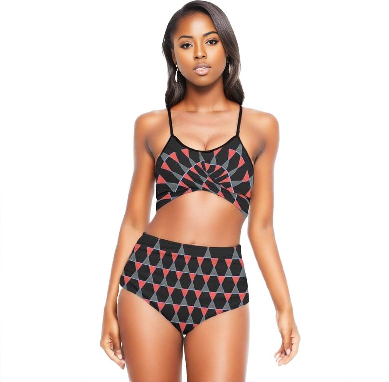 Scaled Women's Bikini Sets With Cross Straps - women's bikini at TFC&H Co.