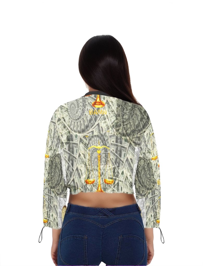 Scales Women's Chiffon Cropped Jacket - women's jackets at TFC&H Co.