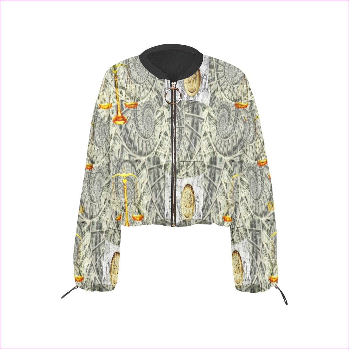 Scales Women's Chiffon Cropped Jacket - women's jackets at TFC&H Co.