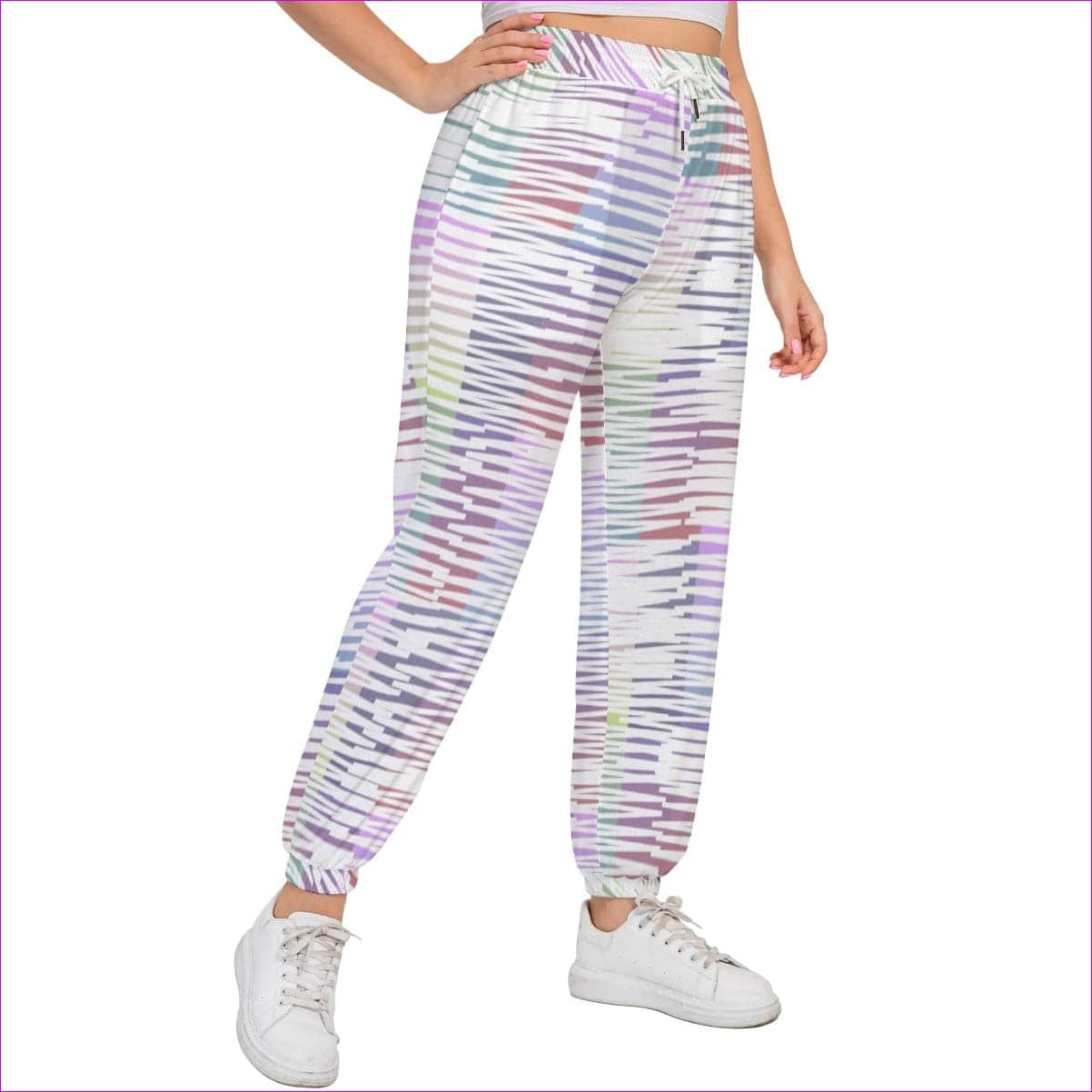 - Scribbled Women's Sports Trousers With Drawstring Voluptuous (+) Plus Size - womens pants at TFC&H Co.