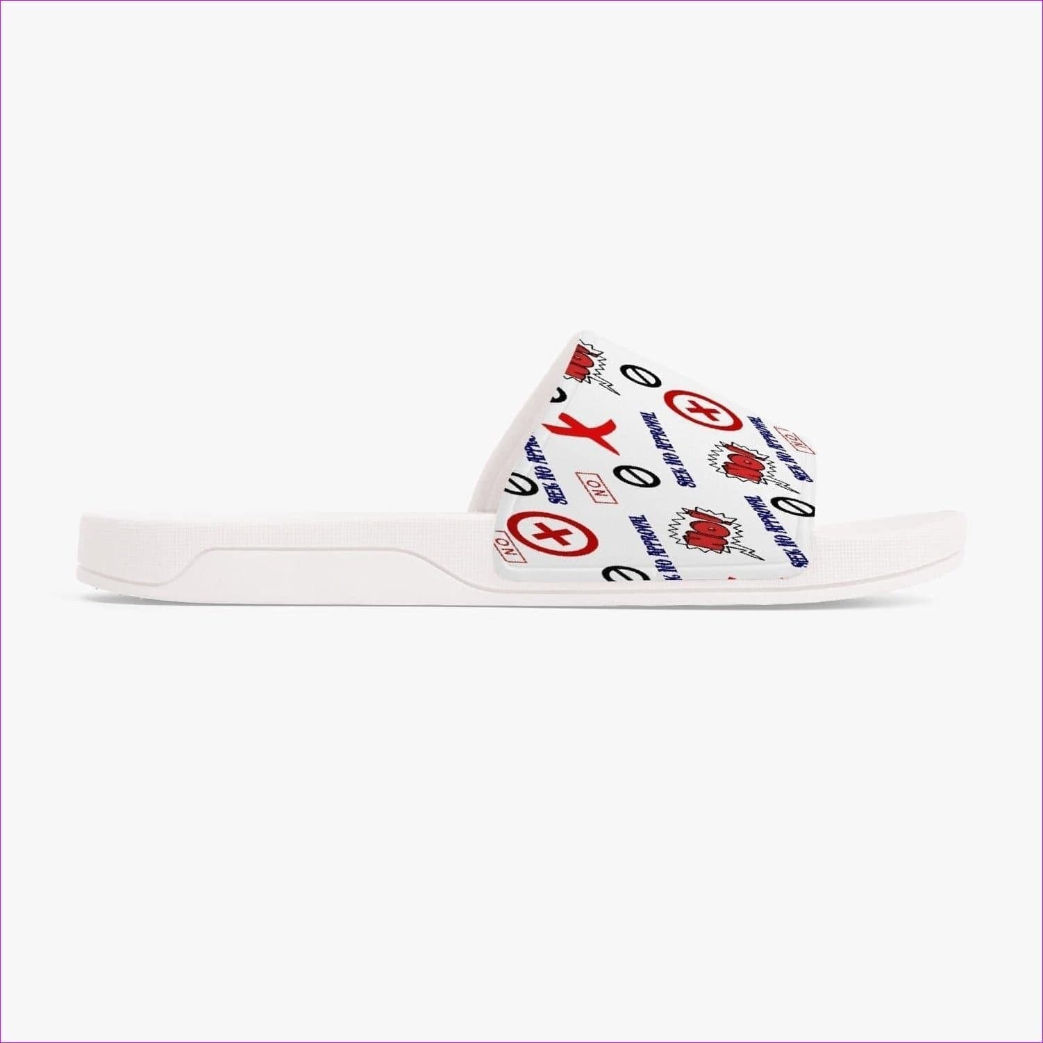 - Seek No Approval Casual Slides - White - womens slides at TFC&H Co.