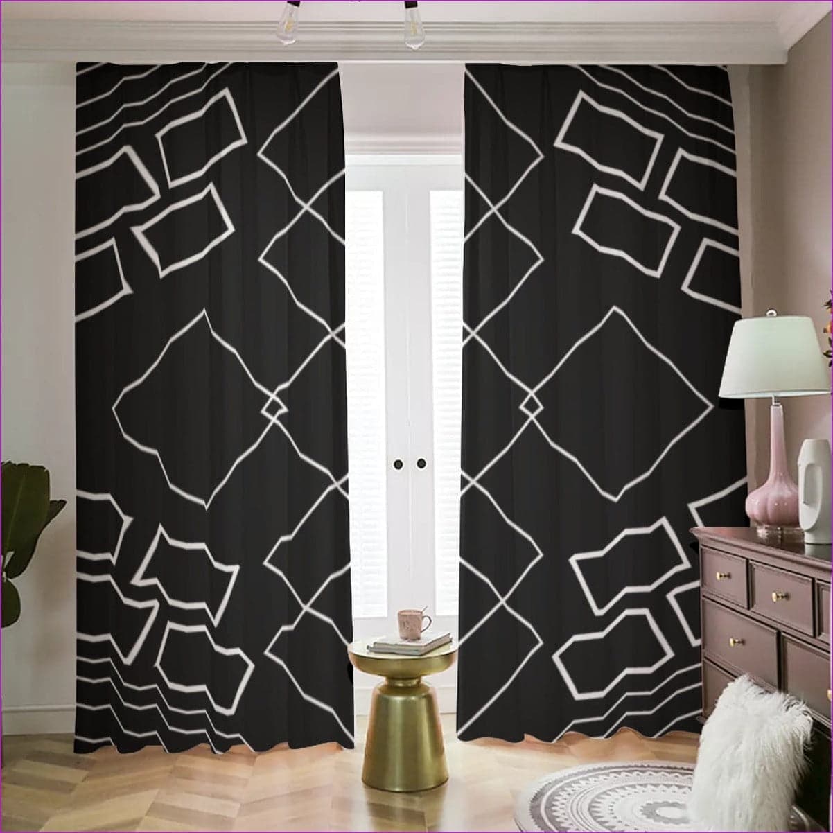 Black - Shaped Out Blackout Curtains | 265(gsm) - blackout curtains at TFC&H Co.