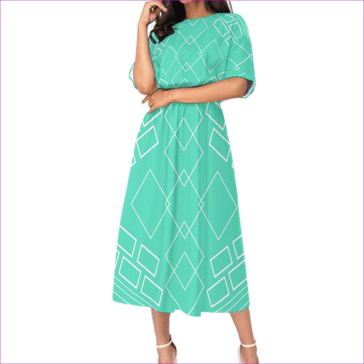 Shaped Out Women's Elastic Waist Dress - women's dress at TFC&H Co.
