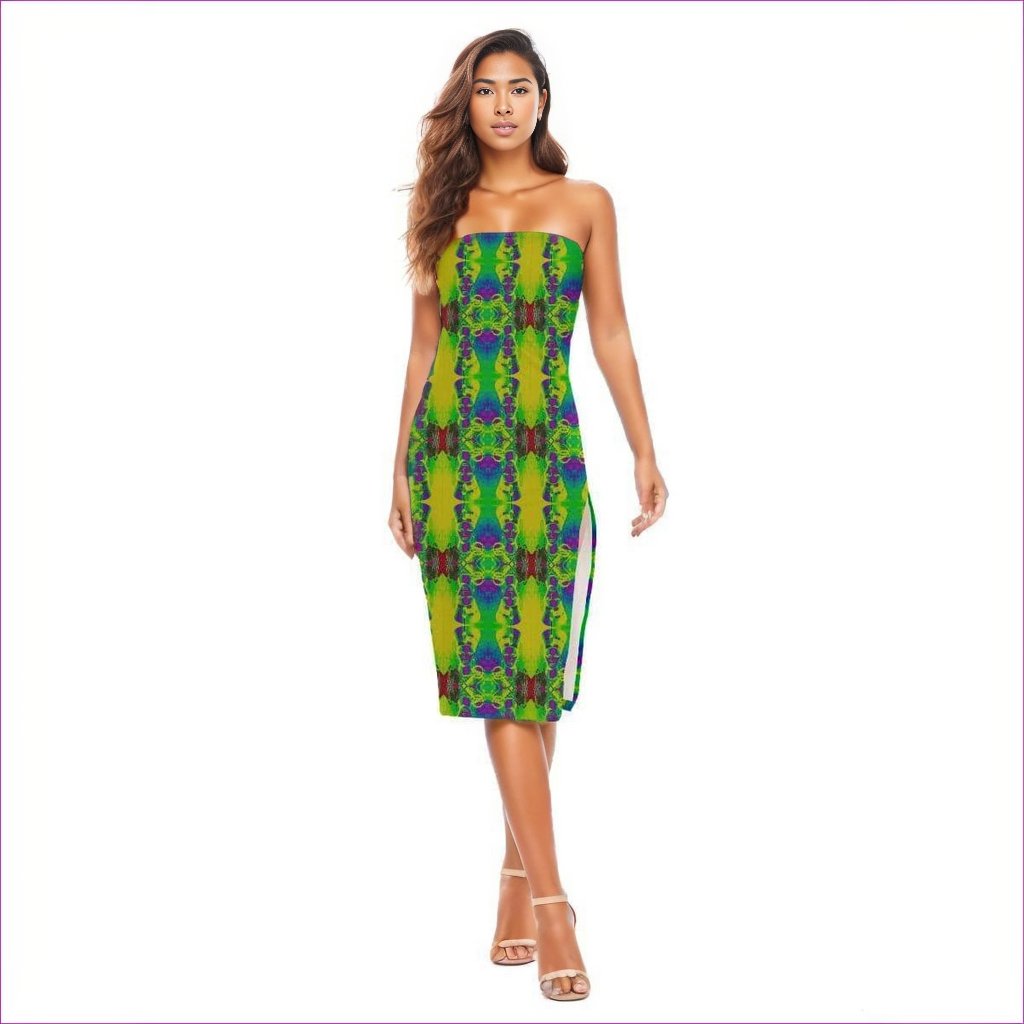 Snake Women's Side Split Tube Top Dress - women's dress at TFC&H Co.