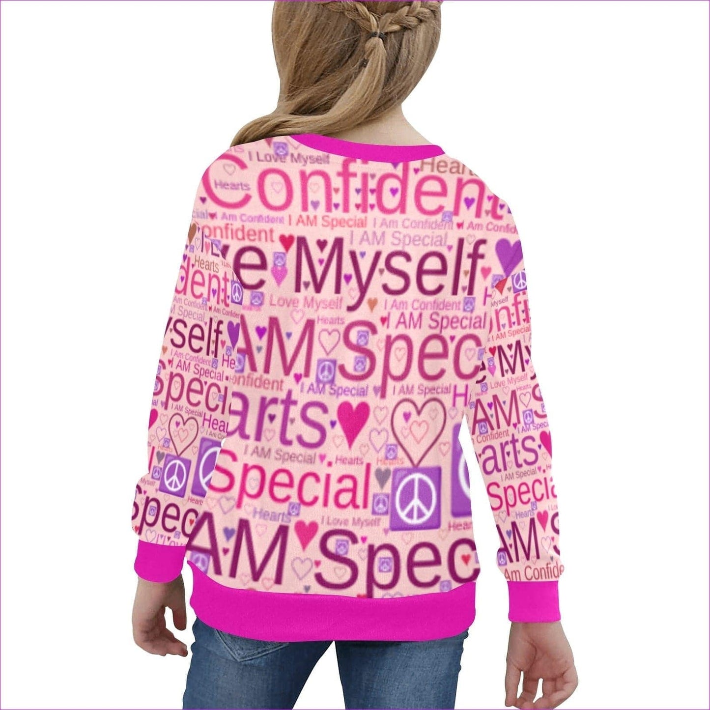 Speak-Over Girls' V-Neck Sweater - 2 options - kid's sweater at TFC&H Co.