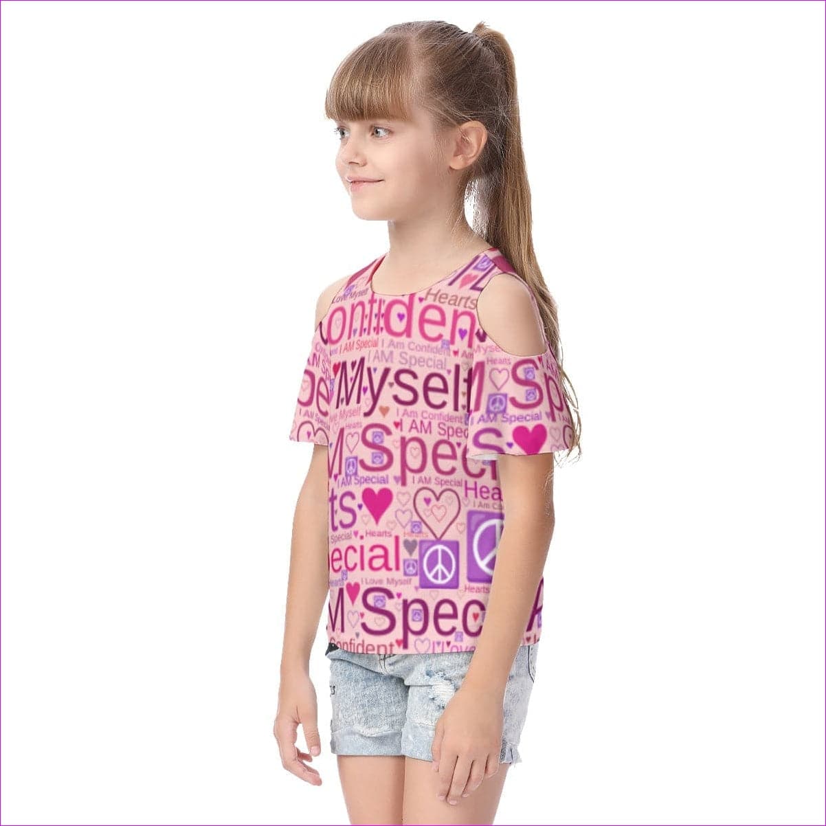 Speak-Over Kids Cold Shoulder T-shirt - kid's shirt at TFC&H Co.