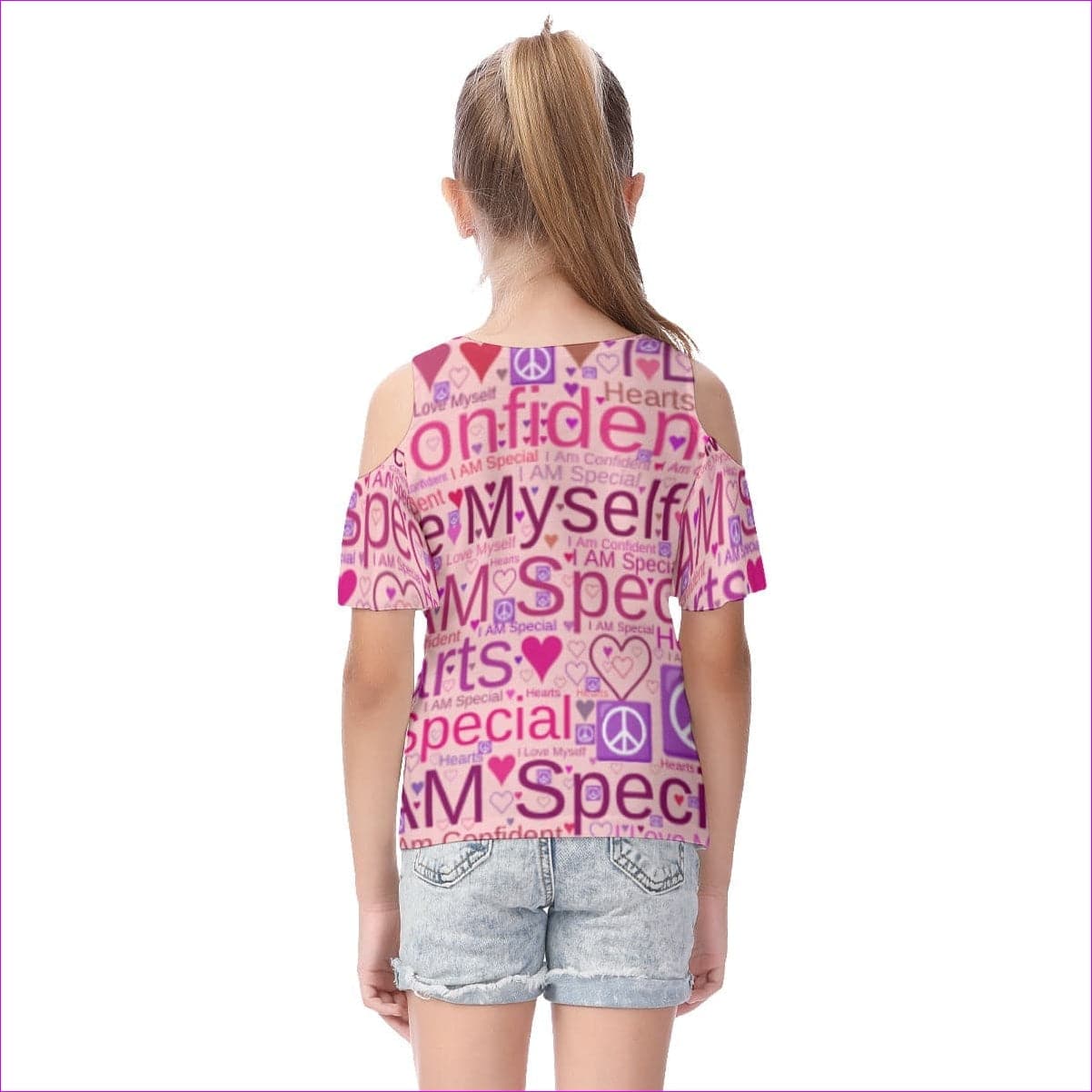 Speak-Over Kids Cold Shoulder T-shirt - kid's shirt at TFC&H Co.