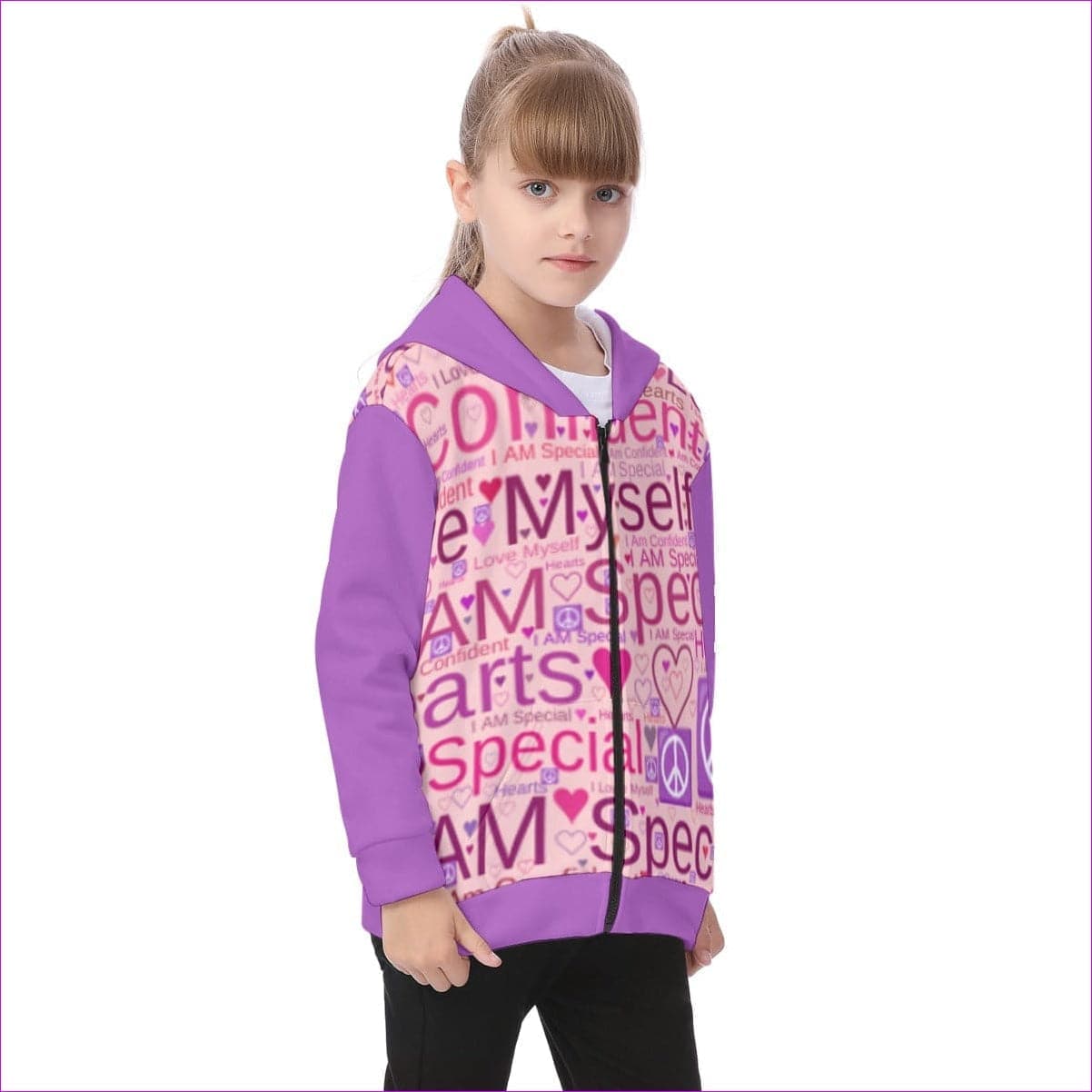 Speak-Over Kids Heavy Fleece Zip Up Hoodie - kid's hoodie at TFC&H Co.