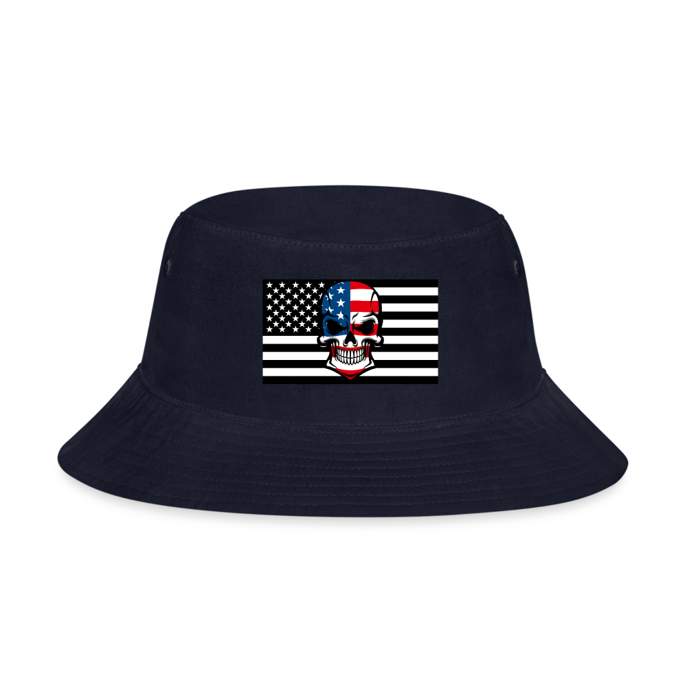 NAVY - Skull Flag Bucket Hat - Ships from The US - Bucket Hat at TFC&H Co.