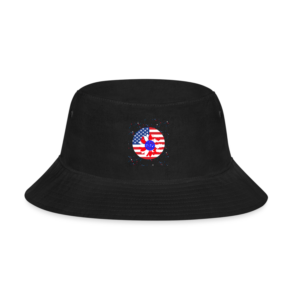 BLACK - Petal Flag Bucket Hat - Ships from The US - Bucket Hat at TFC&H Co.